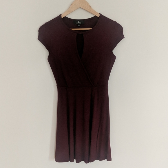 lulus burgundy wrap dress